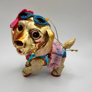 Robert Stanley Glass Golden Retriever Ornament
